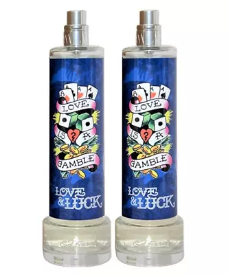 2 Pc Ed Hardy Love & Luck Men Christian Audigier 3.4 Oz 100ml Spray New Rare • $29.99