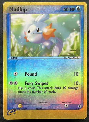 Pokemon 2003 Mudkip Reverse Holo Black Star Promo 010 MP • $8.99