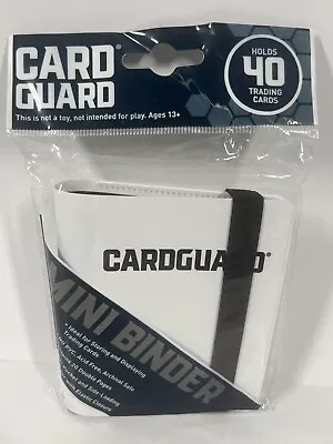 Collectors Card Guard Mini Trading Card Binder White W/ Strap Holds 40 Cards-NEW • $5