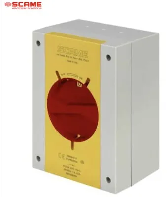 Scame Rotary Isolator Ip66 63 Amp 3 Phase 3 Pole Tp Series Ip66  590.em6305 • £39