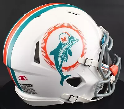 MIAMI DOLPHINS NFL Riddell Speed Full Size AUTHENTIC THROWBACK Football Helmet • $359.99