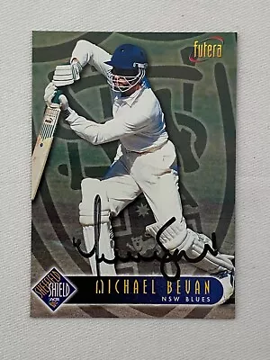 $15 • Buy 1996/97 Futera Cricket Card - Michael Bevan (NSW) - Hand Signed Autograph