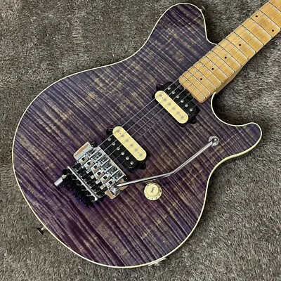 MUSIC MAN EVH Signature Trans Purple Flmae Maple Electric Guitar #c12204 • $7000