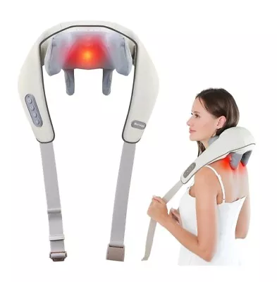 Neck And Shoulder Massager Shiatsu Neck And Shoulder Massager With Heat Two Ma • £29.99