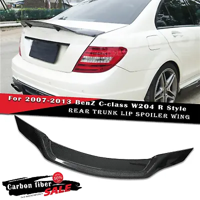 For 07-13 Mercedes Benz W205 4-dr Coupe R Style Carbon Fiber Trunk Spoiler Wing • $109.99