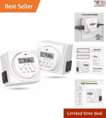 Versatile & Customizable Programmable 2 Pack Digital Timer - Save Energy & Money • $45.99