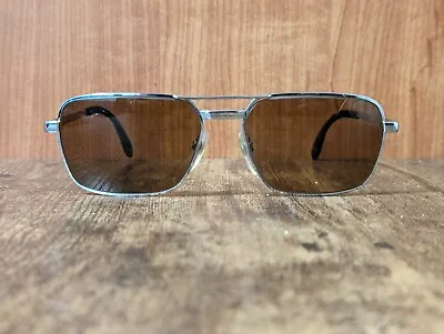 Vintage 60s Rodenstock Lugano Silver Pilot Sunglasses Made In Germany #a147 • $101.91