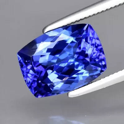 IF Clean! 2.66ct 9x6.7mm Cushion Natural AAA Violet Blue Tanzanite Tanzania • $36.88