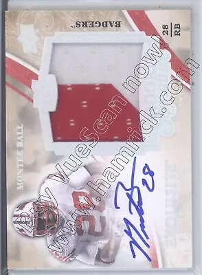Montee Ball Rc Rookie Draft Auto Jersey Patch Wisconsin Badgers 2c College 8/20 • $39.99