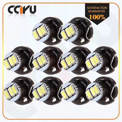 10Pcs 10mm White 3014 3SMD T4/T4.2 Neo Wedge LED  A/C Climate HVAC Lights Bulb • $8.17