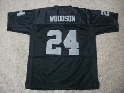 CHARLES WOODSON Unsigned Custom Oakland Black Sewn New Football Jersey Sze S-3XL • $38.05