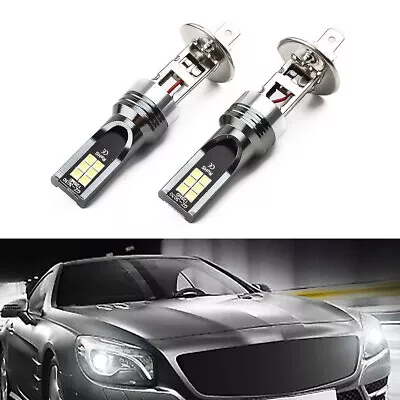 2x 14000LM Car H1 Headlight Globes Bulbs LED Lamp High Low Beam Cool-White 6500K • $14.20