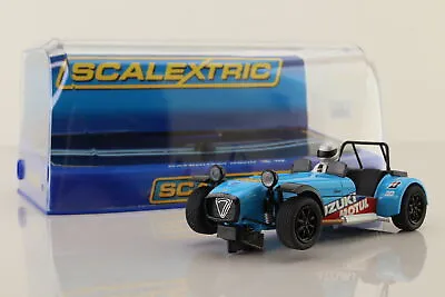 Scalextric C3133; Caterham R500 Slot Car; Blue; RN19; Excellent Boxed • £27.99