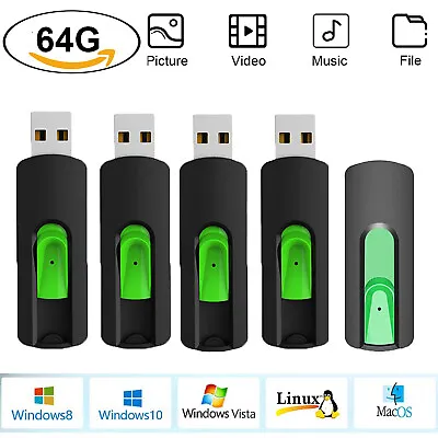64GB USB 2.0 Memory Stick Flash Drive Pen Drive Storage Thumb USB Stick Lot Pack • $465.97