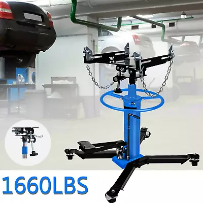 1660lbs 0.75Ton 2Stage Hydraulic Transmission Jack Stand Lifter Hoist Car Lift • $179.99