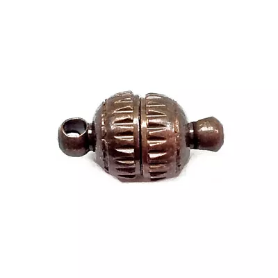 Antique Copper Plated Nickel Free Brass 11x6mm Small Magnetic Barrel Clasps Q8 • $6