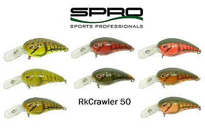 SPRO RkCrawler 50 Crankbait (50mm) 5/16oz Choice Of Colors • $8.99