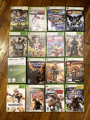 Xbox 360 Games Lot Bundle - 17 Various Games - Check Out Detailed Description • $49