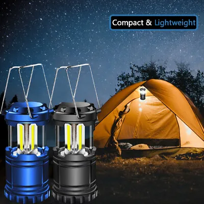LED /COB Portable Camping Torch Battery Operated Lantern Night Light Tent Lamp • £1.99