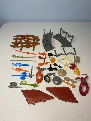 Vintage 1980s MOTU He-Man Parts Weapons Figures Lot • $50