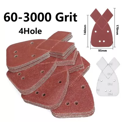 60-3000Grit Mouse Detail Sanding Sheets Sandpaper Hook Loop Abrasive Paper Pads • £4.51