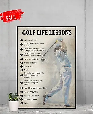 Golf Life Lessons Poster  Goft Poster Sport Art Print Gift For Golfer. • $15