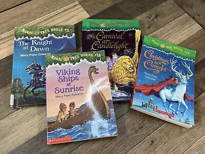 Magic Tree House Lot Of 4 Kids Chapter Books Complete Paperback 2 15 29 33 • $6
