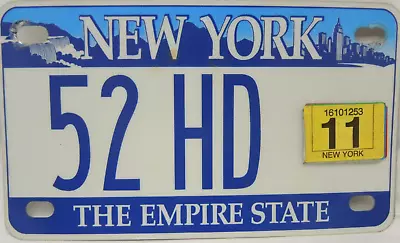 Vintage Motorcycle License Plate Harley Davidson N.y. State Expired  52 Hd  • $14.95