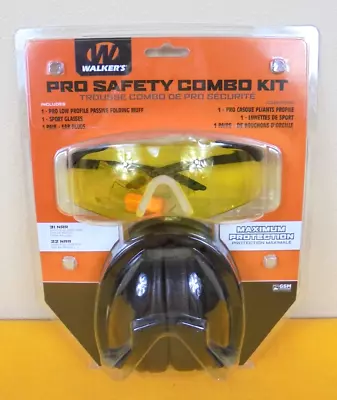 Walker's Passive Pro Safety Hearing And Eye Protection Combo - GWP-FPM1GFP • $22