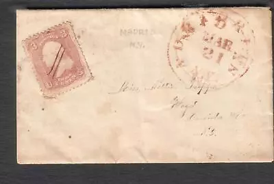 C 1860 Cover Madrid NY To Miss Nettie Grifagse? Floyd Oneida County NY • $5