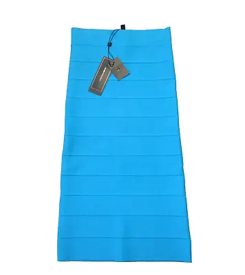 NWT BCBG MAXAZRIA Leger In Cyan Blue Knit Bandage Pencil Skirt XS $178 • $52