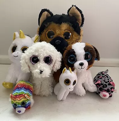 TY Beanie Boos Assorted Bundle Lot X 7 (Puppies Unicorn Mini) VGC Free Postage • $24.95