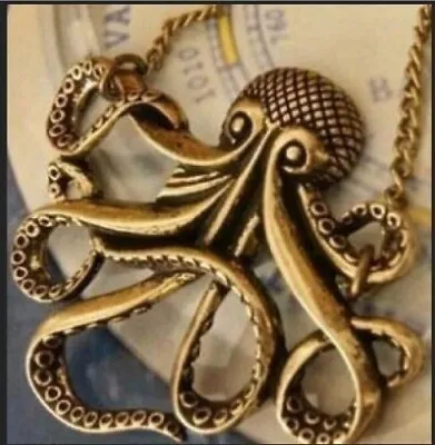 Steampunk Octopus Necklace Jewelry Pirate Costume Accessories Pendant Gift • $14.95