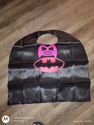 $5 • Buy Batgirl Cape Pink And Black Sz S/M With Mask