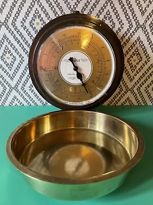 £10 • Buy Vintage Salter Wall Hanging Weighing Scales With Brass Dish 1970s Retro