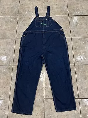 Mens 52X32 KEY IMPERIAL Unlined Denim Blue Jean Bib Overall Carpenter Barn Chore • $24.99