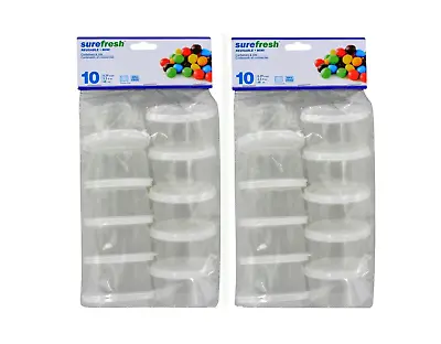Mini Storage Food Snack Dressing Crafts Containers With Lids BPA Free Sure Fresh • $9.99