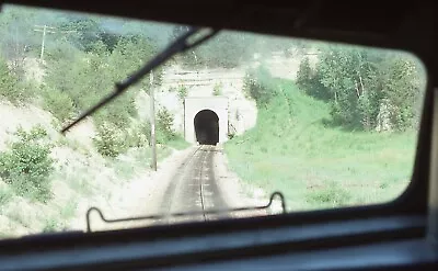 Orig Slide MILW Milwaukee Road In Cab View Of Tunnel - Tunnel City WI 1978 • $5.52