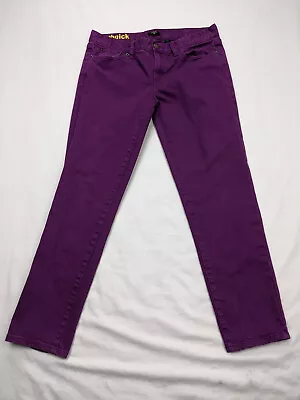 J.Crew Toothpick Ankle Womens Size 29 (8) Purple Jeans Low Rise Dark Wash • $20.94