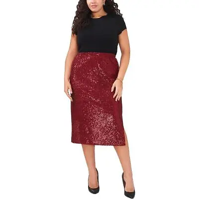 Vince Camuto Womens Sequined Side Slit Midi Skirt Plus BHFO 2659 • $12.99