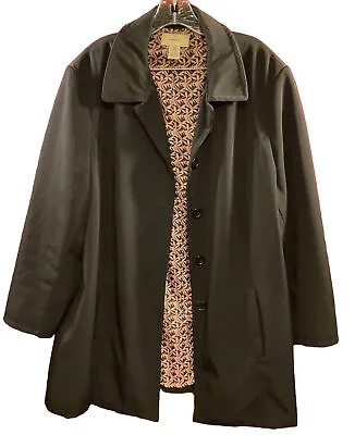 Merona Lined Mid Trench Blazer Jacket Office Coat Pink Black 1X Careerwear Basic • $24.99
