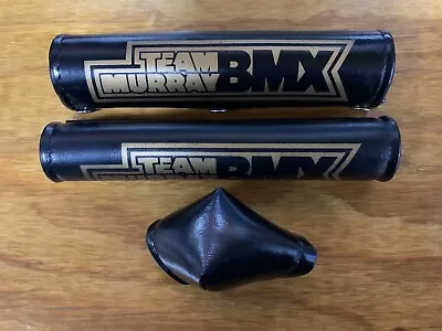 Bmx Racing Team Murray Bmx Pads Black & Gold / Tan Old School Nos Vintage • $29.99