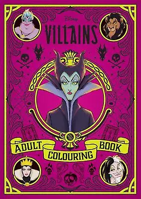 Disney Villains: Adult Colouring Book Paperback Book • $17.94