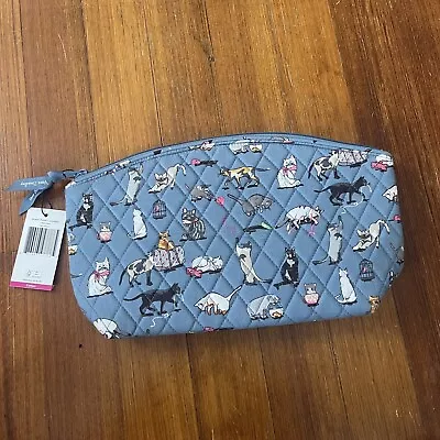 VERA BRADLEY Cats Meow Grand Makeup Travel Case Bag NWT • $38