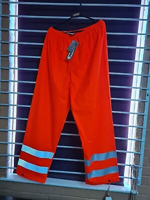 £4.45 • Buy Hymac Hi Vis Orange Elasticated Waterproof Trousers XL