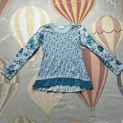 Naartjie Girls Blue Floral Long Sleeve Top 6 Years  • $14