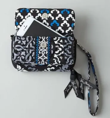 Vera Bradley CANTERBERRY  COBALT Wallet Wristlet Small Smartphone • $17.95