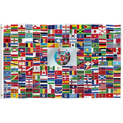 $7.45 • Buy Anley 3x5 Feet Global World Flag - 216 International Country Flags Polyester 