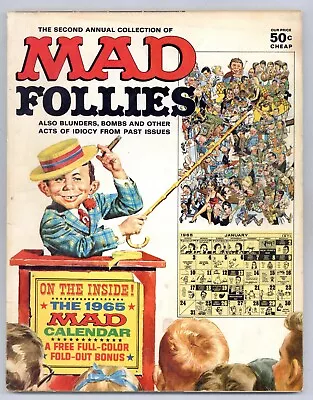 Mad Follies #2 BONUS INCLUDED Mort Drucker Poster/CALENDAR 1964 EC Magazine L540 • $37.50