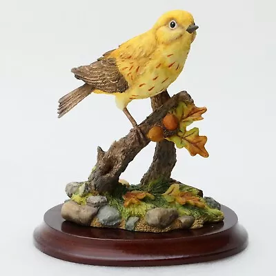 Maruri Premier Bird Collection YELLOW WARBLER Figurine W/ Attached Base - Resin • $34.95